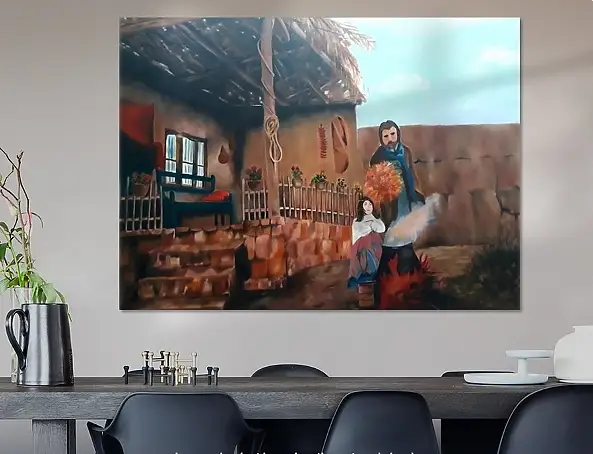 Maryam Gomizi, Heart of Heritage – Mary G, Oil painting - canvas, 70 x 50