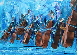 Cyprian Nocoń, Serenada, Obraz olejny - płótno, 140 x 100