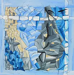 Grażyna Jasińska, Sguardo, Масляная картина - , 100 x 100