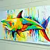 Olha Darchuk, Shark Energy, Obraz olejny - płótno, 70 x 40