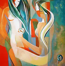 Ella Prakash, она, Акрилова картина - холст, 24 x 36