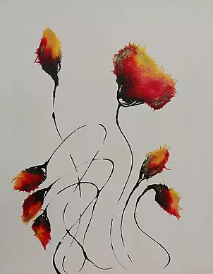 Rachel McCullock - Shimmering poppies 1