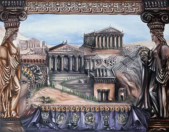 J Stachyra - Siedem cudów świata -  Ateny - Akropol