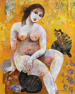   - Seated Lady and Cats