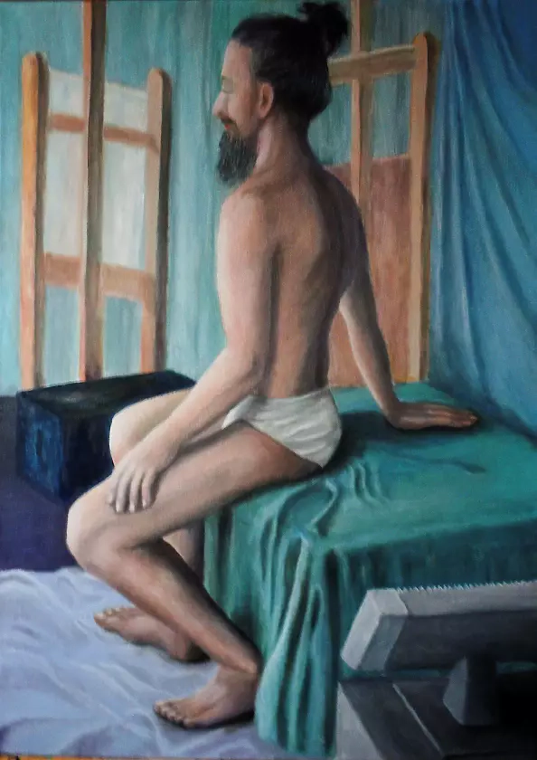 Anna Maria Modrzejewska - sitting man