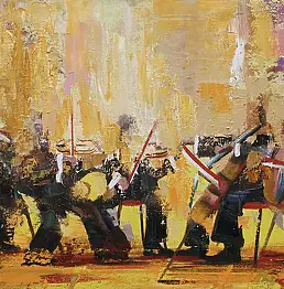 Cyprian Nocoń, Sinfonietta , Obraz olejny - płótno, 100 x 50