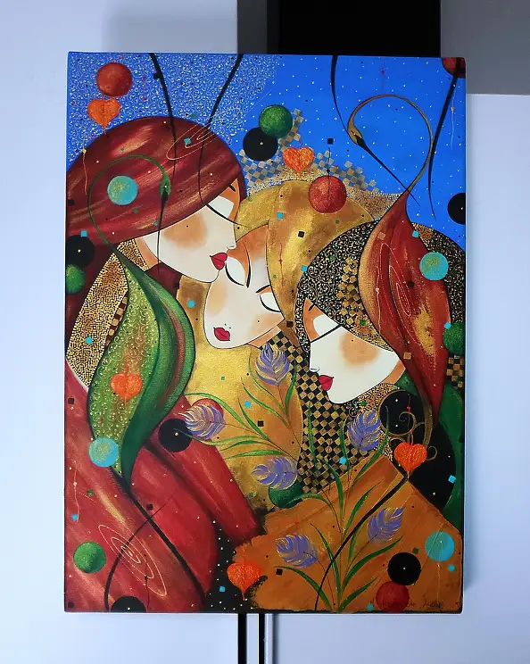 Marek Wierchuszko, Sisters, Acrylic painting - canvas, 50 x 70