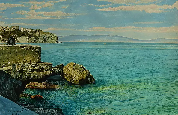 Andrzej A Sadowski - Siros - Ermoupoli - samotnik w skórzanej kurtce