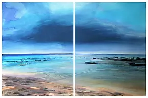 Joanna Magdalena - Siesta on Cap Ferret (diptych)