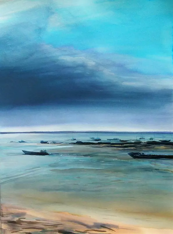 Joanna Magdalena - Siesta on Cap Ferret (diptych)