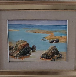 Urszula Klimek - Skały na plaży .