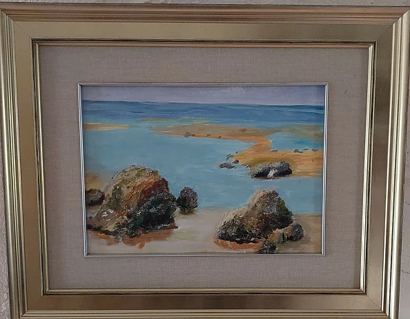 Urszula Klimek - Skały na plaży .