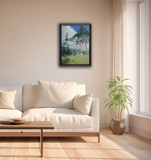 Henadzy Havartsou, Il margine della foresta, Quadro a olio - tela, 50 x 70
