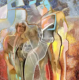 Anna Lupa Suchy, Skrawek nieba, Obraz olejny - płótno, 90 x 110