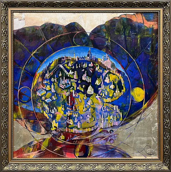 Rita Staszulonok, Skrzydło Motyla-III, Tempera - karton/tektura, 70 x 70