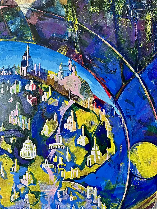 Rita Staszulonok, Skrzydło Motyla-III, Tempera - karton/tektura, 70 x 70