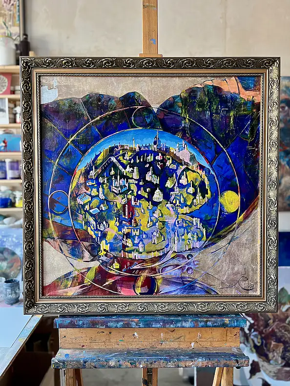 Rita Staszulonok, Skrzydło Motyla-III, Tempera - karton/tektura, 70 x 70