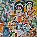 Krzysztof Chrobot, Skrzypaczka3, Obraz olejny - karton/tektura, 36 x 51
