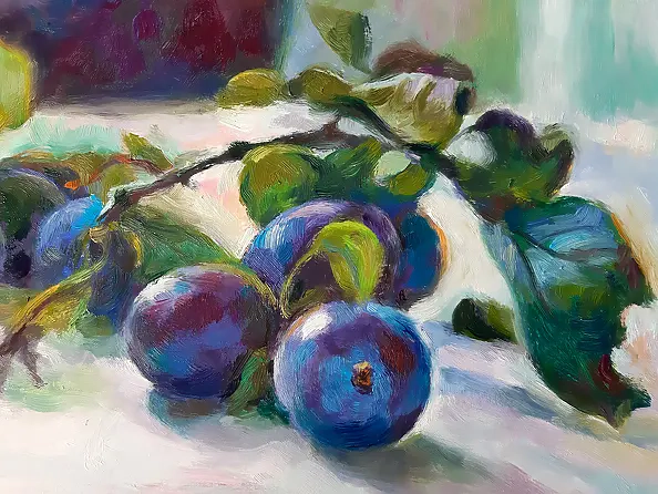 Barbara Gulbinowicz - Śliwki na stole