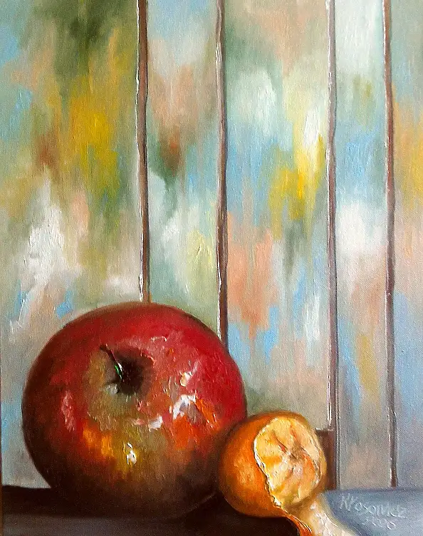 Krzysztof Kłosowicz, "Słodko - kwaśne", Obraz olejny - płótno, 40 x 50