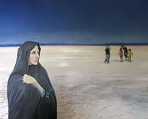 Iwa Kruczkowska Król, Salt lake, Oil painting - canvas, 140 x 120