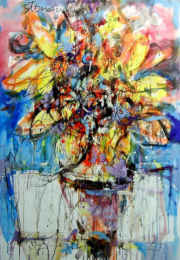 Dariusz Grajek, Girasoli..., Quadro ad acrilico - tela, 70 x 100