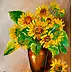 Grażyna Potocka - Sunflowers oil painting 50-60cm