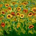Anna Skowronek - Sunflower oil painting on canvas, original, unkat