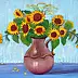Jadwiga Rudnicka - Sunflowers in a clay jug