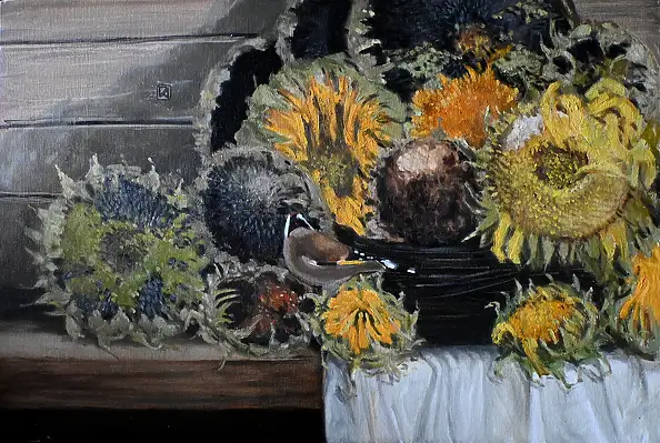 Agnieszka Długołęcka - Słoneczniki z grubodziobem