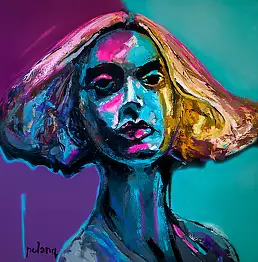 Jarosław Polanek, Smallunek 21, Inne, Obraz olejny - płótno, 100 x 100