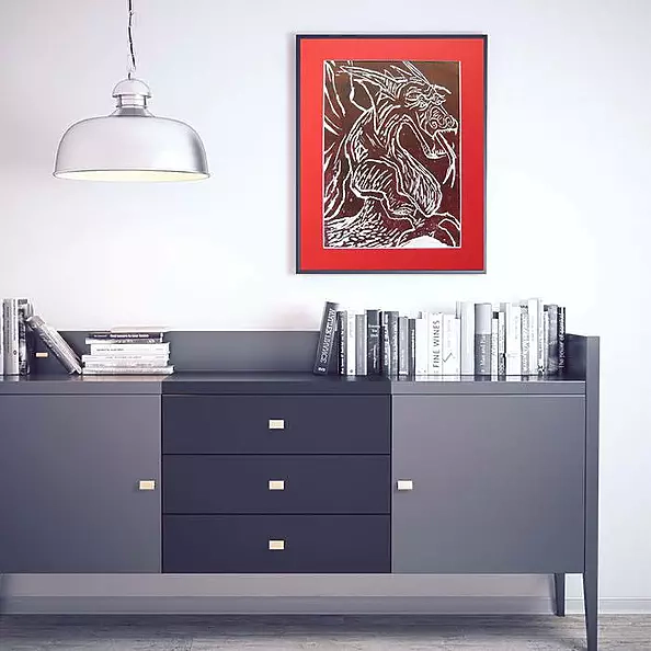 Anna Skowronek - The dragon graphics linocut