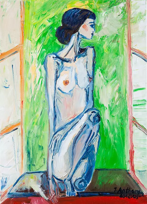 Justyna Anthony - smoking woman