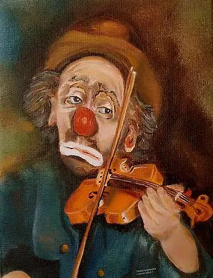 Teresa Kopańska - sad clown