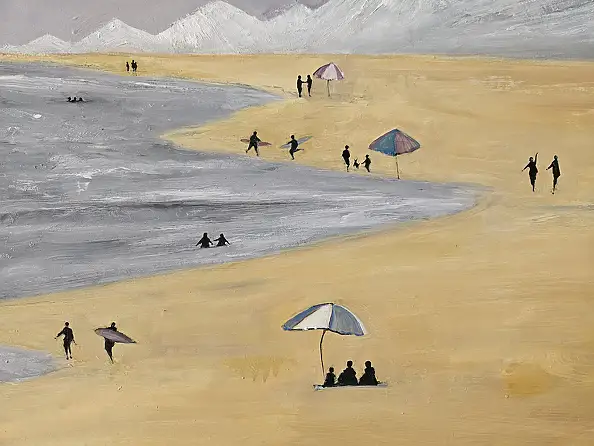 Mariusz Makuła, Neve e sabbia, Quadro a olio - tela, 80 x 50