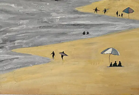 Mariusz Makuła, Neve e sabbia, Quadro a olio - tela, 80 x 50