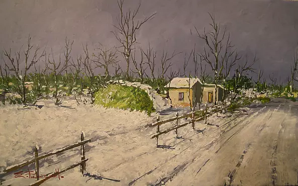 Elio Picariello - Zaśnieżony pejzaż