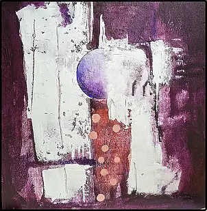 Giovanni Greco, Solo Intro, Peinture acrylique, Craie, Techniques mixtes - panneau, 37 x 38