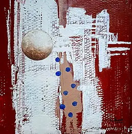 Giovanni Greco, Solo Intro, Peinture acrylique, Craie, Techniques mixtes - carton/carton rigide, 41 x 40