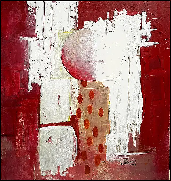 Giovanni Greco, Intro solo, Peinture acrylique, Craie, Techniques mixtes - panneau, 37 x 42