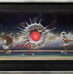 Maksymilian Novak Zempliński, Sonus Centrifuga, Obraz olejny - płyta, 60 x 30