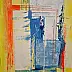 Giovanni Greco, Suspension, Peinture acrylique, Craie, Techniques mixtes - panneau, 33 x 49