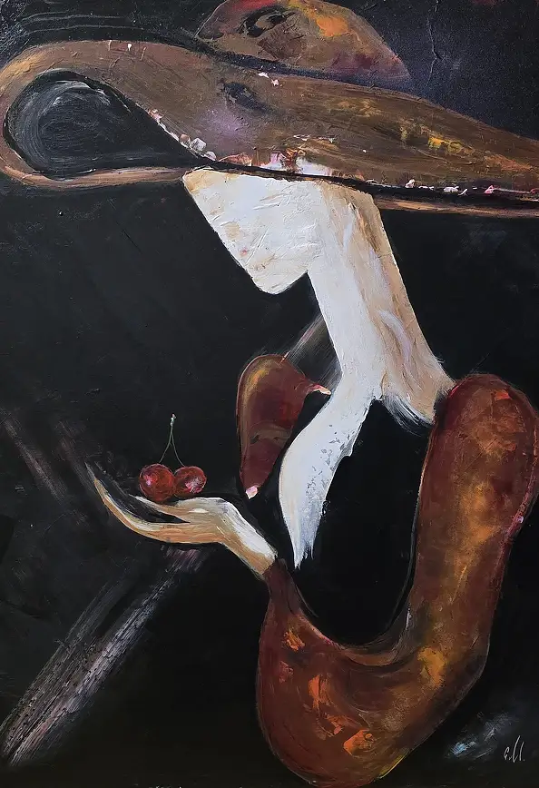 Ewa Mościszko, Soulmates, 70x50x1 cm, acrylic on canvas, Acrylic painting - canvas, 50 x 70