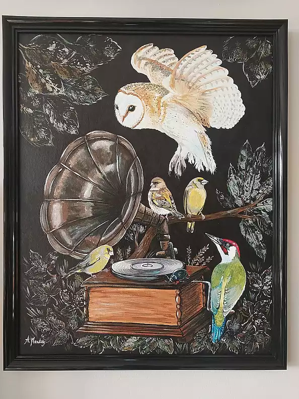 Agnieszka Mantaj - Owl and gramophone