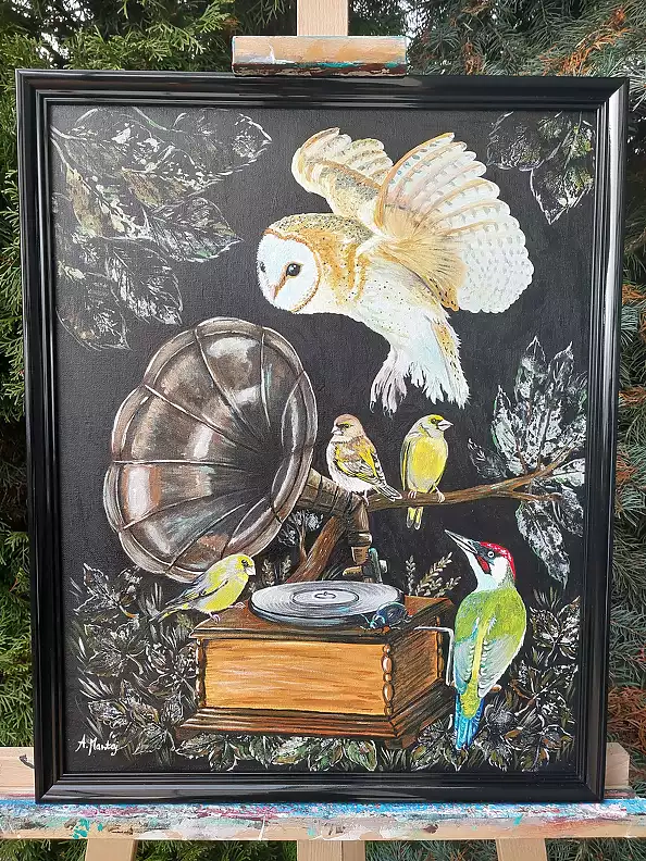Agnieszka Mantaj - Owl and gramophone