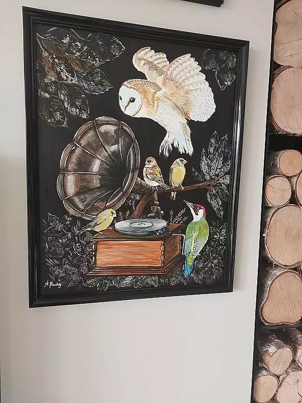 Agnieszka Mantaj - Owl and gramophone