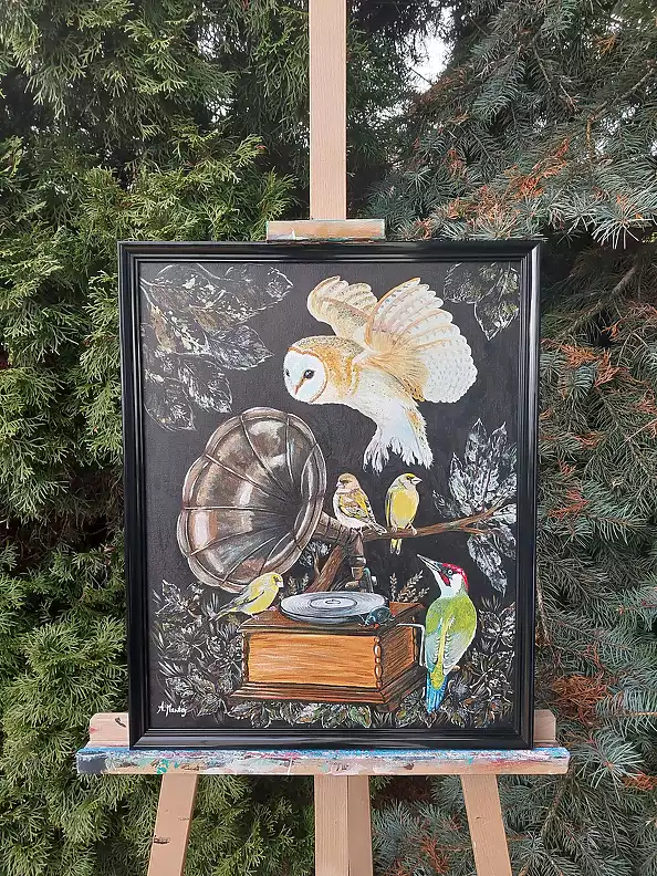 Agnieszka Mantaj - Owl and gramophone