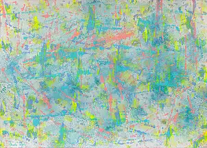 Pamela Rys, Space-Time Continuum, Acrylic painting, Ink - paper, 30 x 21