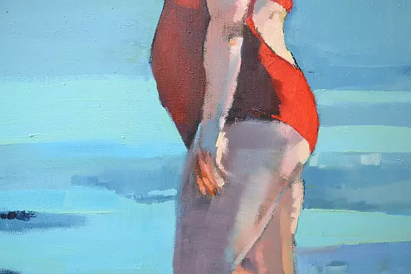 Doma Suszczyńska - Spacer (kobieta na greckiej plaży)