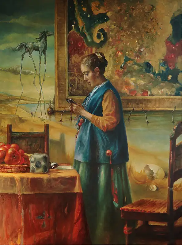 Katarzyna Paleta, Gehen, Ölbild - Leinwand, 90 x 120